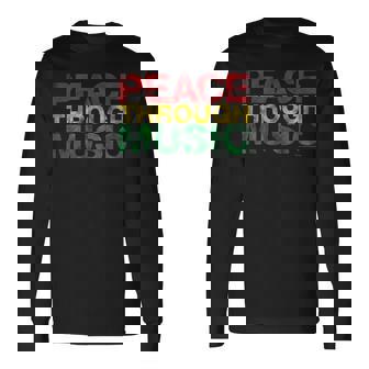 音楽を通して平和を変えるために遊ぶ 長袖Tシャツ - Kawaiitshirt