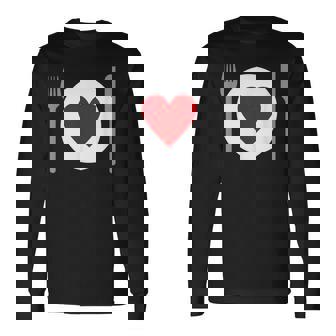 食べることが大好き 長袖Tシャツ - Kawaiitshirt