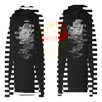 魅惑的な牡丹ブーケ 長袖Tシャツ - Kawaiitshirt