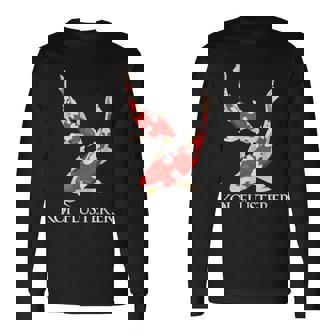 鯉 ささやき魚 鯉 日本 鯉 錦鯉 長袖Tシャツ - Kawaiitshirt