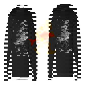 鯛 ビッグフット フィッシャーマン 海水釣り サスカッチ 長袖Tシャツ - Kawaiitshirt