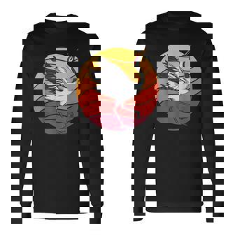 鶴 Crane Retrounset 鶴 長袖Tシャツ - Kawaiitshirt