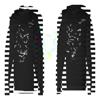 黒猫のウィズ ウィズ B 長袖Tシャツ - Kawaiitshirt