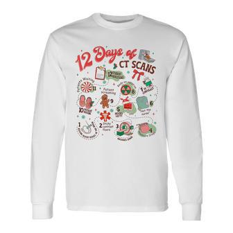 12 Days Of Ct Scans Christmas Ct Tech Cat Scan Long Sleeve T-Shirt - Thegiftio UK