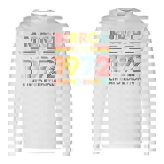 1972年3月日 誕生日 限定版 54歳 54歳 長袖Tシャツ - Kawaiitshirt