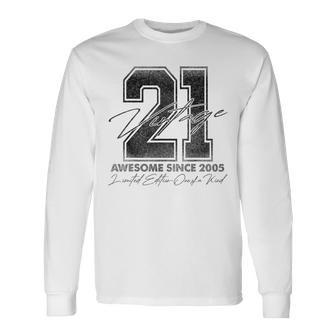 21 Year Old Vintage 2005 Limited Edition 21St Birthday Long Sleeve T-Shirt - Thegiftio UK