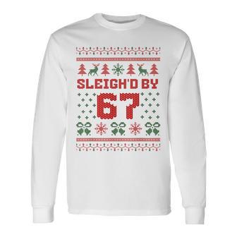 67 Santa Sleigh Ugly Christmas Long Sleeve T-Shirt - Thegiftio UK