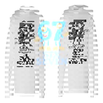 67 シックスセブン 6-7 Gen Alpha イタリアンブレインロットゲームミーム 長袖Tシャツ - Kawaiitshirt