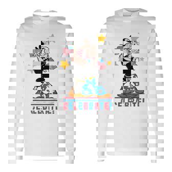 7月4日 「ポパイとオリーブオイルの愛国心」 彼と彼女 長袖Tシャツ - Kawaiitshirt