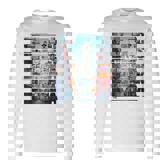 80年代 90年代 大阪 レトロな ヴェイパーウェイヴ 日本 グランジ、原宿 長袖Tシャツ - Kawaiitshirt