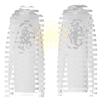 90S Y2k Scary Cat Tomcat Kitten Is Scared Under Starry Tail Long Sleeve T-Shirt - Monsterry