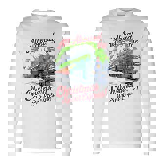 All Aboard The Christmas Spirit Express For Train Lovers Long Sleeve T-Shirt - Monsterry