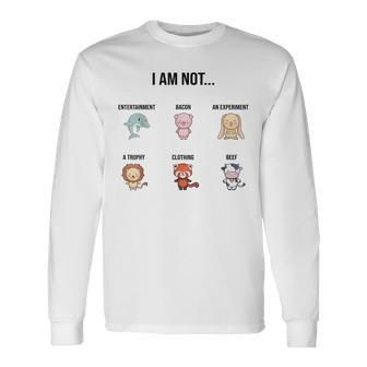 Animales De Bienestar Animal Mensajeegano Camiseta de manga larga - Regaloses