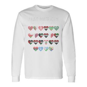 Arabic Flags National Arab Heritage American Month Long Sleeve T-Shirt - Thegiftio UK