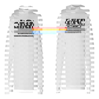 Arの故郷の誇りをこのレトロな70年代80年代でギブソンに見せましょう 長袖Tシャツ - Kawaiitshirt