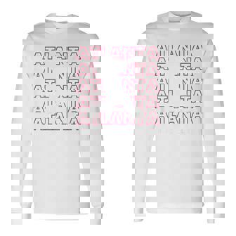 Atlanta Baseball Minimalist Backprint Retro Baseball Lover Long Sleeve T-Shirt - Thegiftio