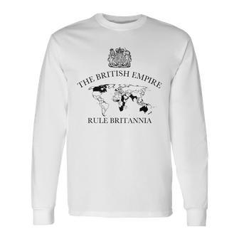Avec Blason De La Carte De L'empire Britannique T-shirt à manches longues - Cadeauxyz