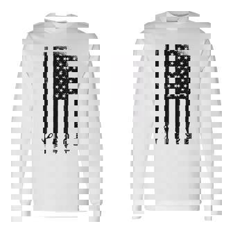 Awesome Barber Usa フラッグ 星 クール コーム ハサミ 長袖Tシャツ - Kawaiitshirt