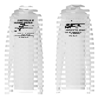 Bad News スナイパーライフル アーミー ジョーク ミリタリー ユーモア 長袖Tシャツ - Kawaiitshirt