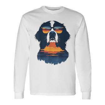 Bernese Mountain Dog Hawaiian Long Sleeve T-Shirt - Thegiftio UK
