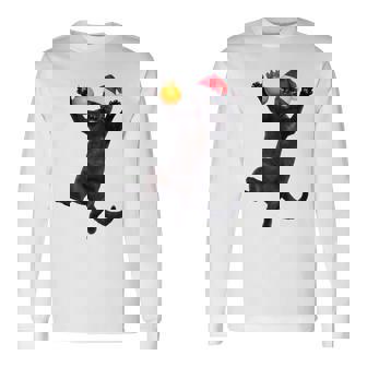 Black Cat No Kings Christmas Long Sleeve T-Shirt - Thegiftio