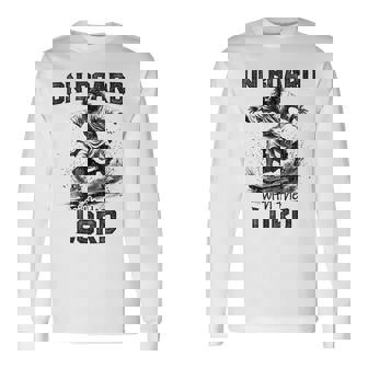 On Board With The Lord Jesus Skateboarding Skateboard Long Sleeve T-Shirt - Monsterry