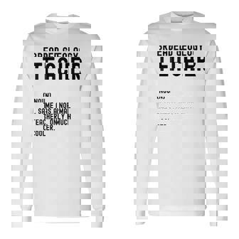 Breaded Geology Teacher Definition Shirt First Day Of School Long Sleeve T-Shirt | Mazezy