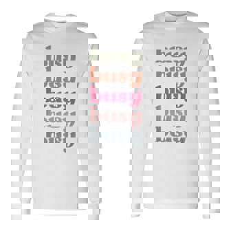 Busy Inspire Motive Positive Words Affirm Inspirational Long Sleeve T-Shirt | Mazezy