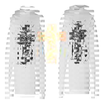 Camo Cross Fishing Christian Fishers Of Men Bible Faith Fish Tank Top Long Sleeve T-Shirt | Mazezy