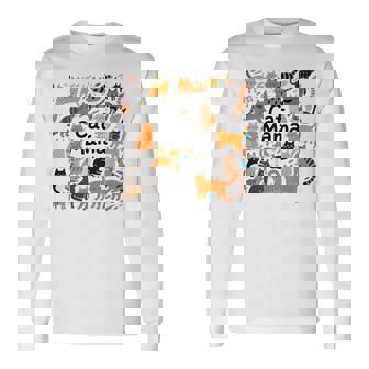 Cat-Mama Cat Doodles Avant-Garde Masterful Long Sleeve T-Shirt | Mazezy