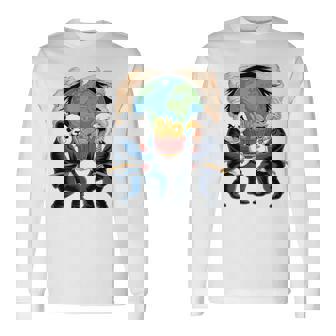 China Panda Vs USA Eagle Global Tariff Tug Of War Tank Top Long Sleeve T-Shirt | Mazezy