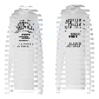 Chino Hills CA JN4 Vintage Athletic Blue Long Sleeve T-Shirt | Mazezy