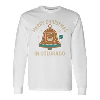 Colorado Bell Ski Lift Christmas Winter Holiday Fun Tri-Blend Long Sleeve T-Shirt - Thegiftio UK