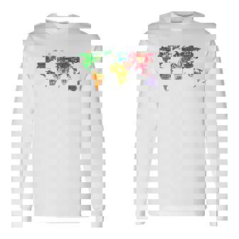 Countries Flags Boys World Maps Kids World Maps Kids Long Sleeve T-Shirt | Mazezy