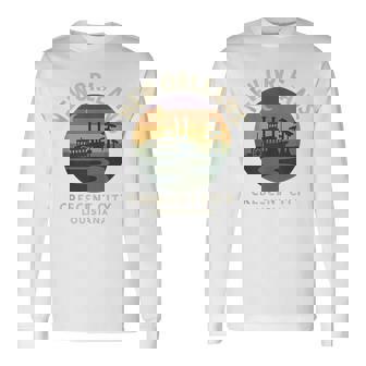 Crescent City Riverboat Shirt New Orleans Bayou Sunset Tank Top Long Sleeve T-Shirt | Mazezy