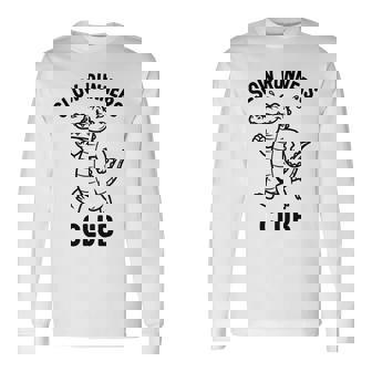 Crocodilelow Runners Club おもしろランニングマスコット 長袖tシャツ 長袖Tシャツ - Kawaiitshirt