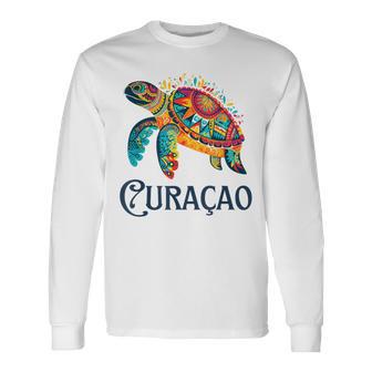 Curaçao Souvenir Curacao Turtle Curacao Long Sleeve T-Shirt - Thegiftio UK