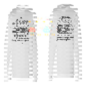 Cute Christmas Geese Holiday Preppy Just A Merry Goose Long Sleeve T-Shirt - Thegiftio