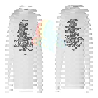 Cycling Retro Vintage Cool Biker BMX Bike Biking Bicycle Long Sleeve T-Shirt | Mazezy