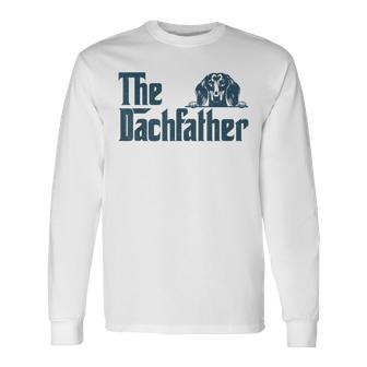 The Dachshund Father Wiener Dog Dogfather Long Sleeve T-Shirt - Thegiftio UK