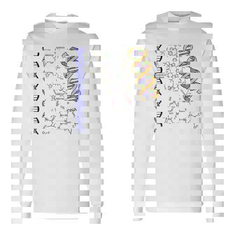 Dna ダブルヘリックス 化学式 分子 サイエンスアート 長袖Tシャツ - Kawaiitshirt