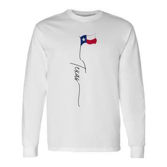 Drapeau De L'état Du Texas Drapeau Patriotique Du Texas T-shirt à manches longues - Cadeauxyz