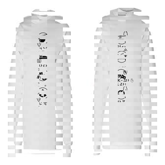 Eatleep 韓国ドラマリピート、ハングル-K-ドラマ 長袖Tシャツ - Kawaiitshirt