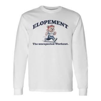 Elopement The Unexpected Workout Autism Neurodiversity Bear Long Sleeve T-Shirt | Seseable UK