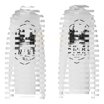 Fox Lake Illinois Outdoors Vintage Long Sleeve T-Shirt - Thegiftio