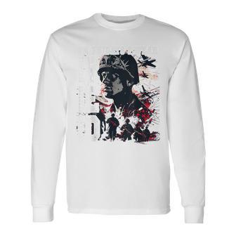 On Fridays I Wear Red Usa Support American Troops Long Sleeve T-Shirt - Thegiftio UK