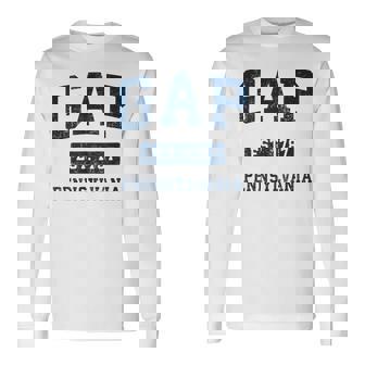 Gap Pennsylvania Pa Vintage Athletic Navy Sports Long Sleeve T-Shirt | Seseable CA