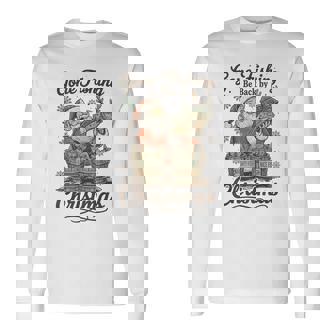 Gone Fishing Be Back By Christmas Santa Fishermen Retro Long Sleeve T-Shirt | Seseable FR