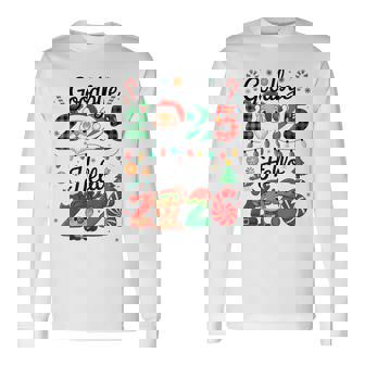 Goodbye 2025 Hello 2026 Happy New Year Christmas Family Long Sleeve T-Shirt - Seseable