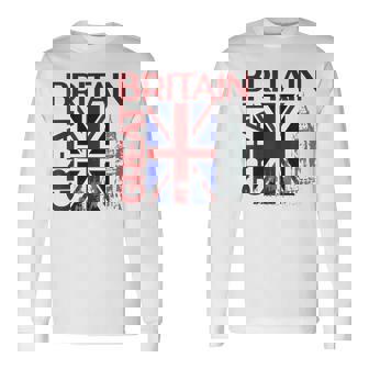 Great Britain England British Union Jack Flag Vintage Long Sleeve T-Shirt - Monsterry